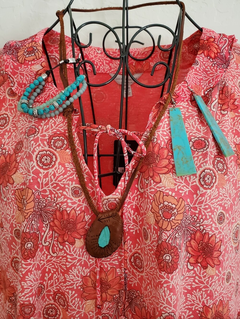 NWT Coral Lucky Top...JEWELRY NOT INCLUDED